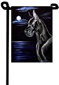 Great Dane (Dark Moon) - 11"x15" 2-Sided Garden Banner