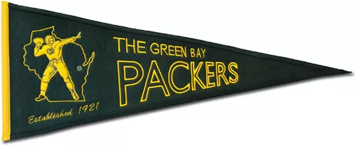 Green Bay Packers NFL Wool Pennant (Throwback Design)