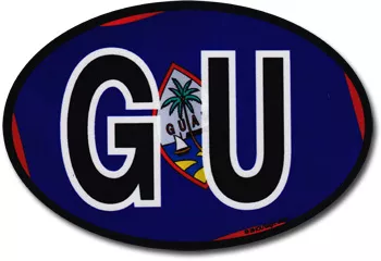 Guam Wavy Oval Decal