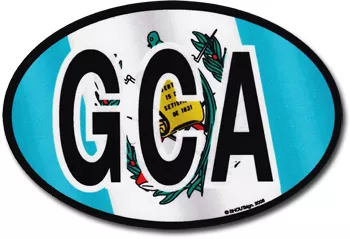 Guatemala Wavy Oval Decal