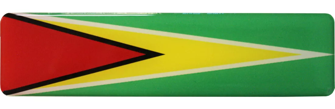 Guyana Long Domed Sticker