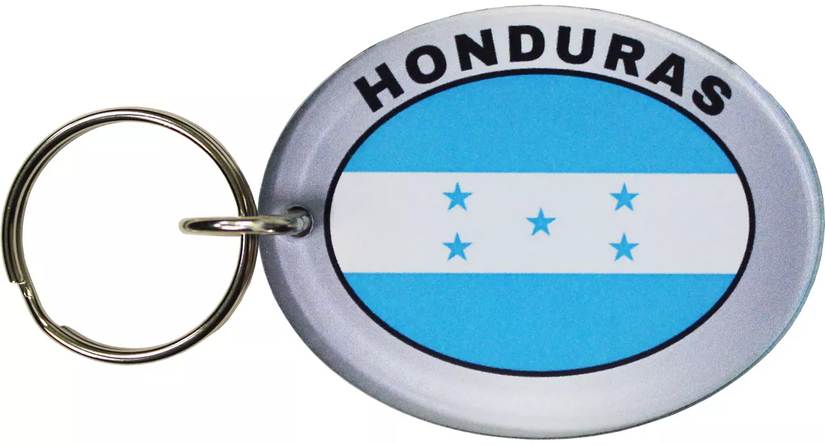 Honduras Oval Acrylic Keyring
