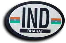 India Oval Decal