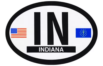Indiana Oval Decal