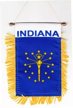 Indiana Window Hanging Flag