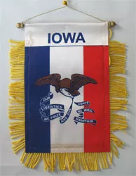 Iowa Window Hanging Flag