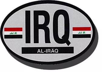Iraq Oval Decal (2008)