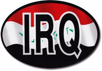 Iraq Wavy Oval Decal (1991)