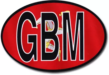 Isle of Man Wavy Oval Decal