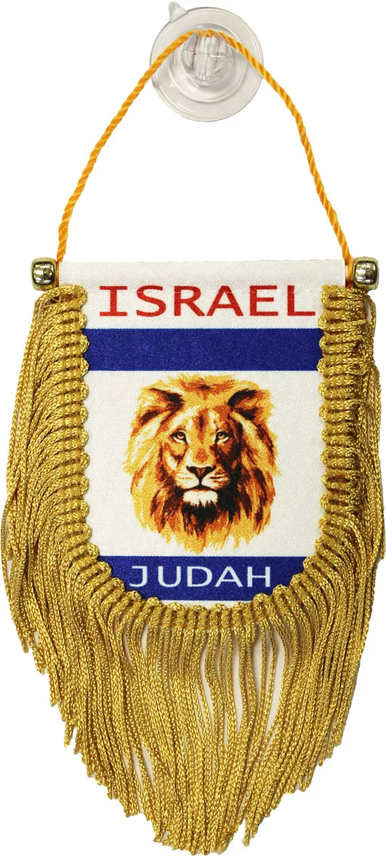 Israel (Lion-Judah) Window Hanging Flag (Shield)