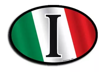 Italy Wavy Oval Decal