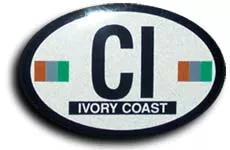 Ivory Coast (Cote d'Ivoire) Oval Decal