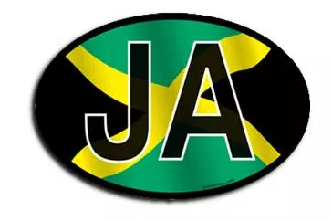 Jamaica Wavy Oval Decal