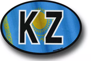 Kazakhstan Wavy Oval Decal