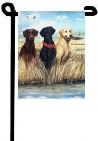 Labrador (Trio) - 11"x15" 2-Sided Garden Banner
