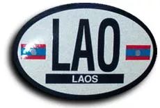 Laos Oval Decal
