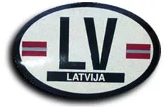 Latvia Oval Decal