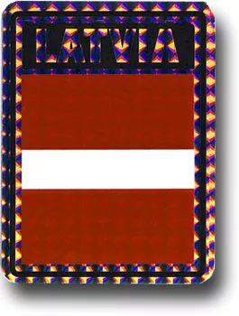 Latvia Reflective Decal