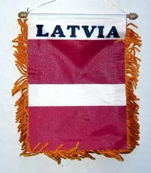 Latvia Window Hanging Flag