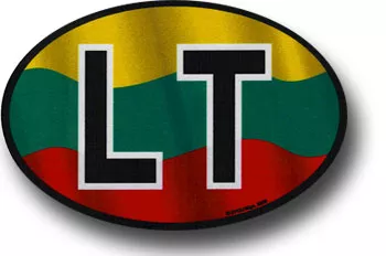 Lithuania Wavy Oval Decal