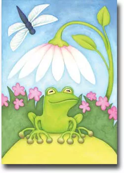 Little Green Frog Toland Art Banner