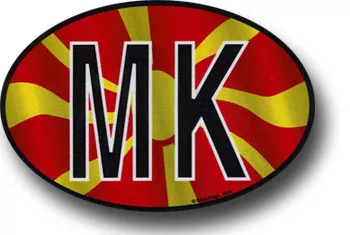 North Macedonia, Republic of - Wavy Oval Decal