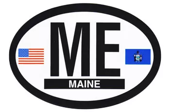 Maine Oval Decal