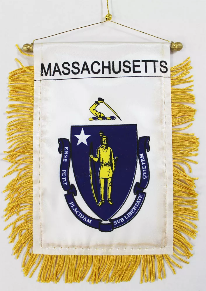 Massachusetts Window Hanging Flag