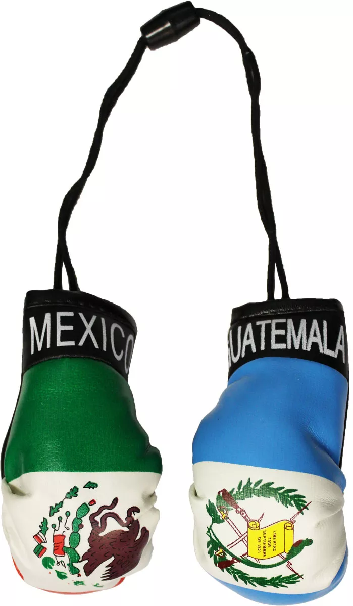 Mexico and Guatemala Mini Boxing Gloves
