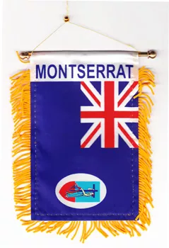 Montserrat Hanging Window Flag (Fringed)