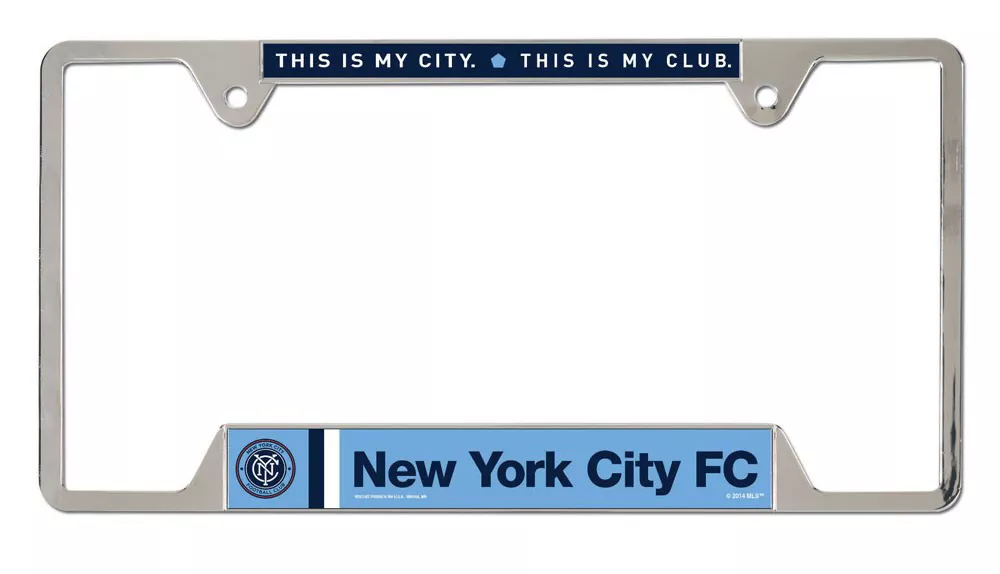 New York City FC Metal License Plate Frame