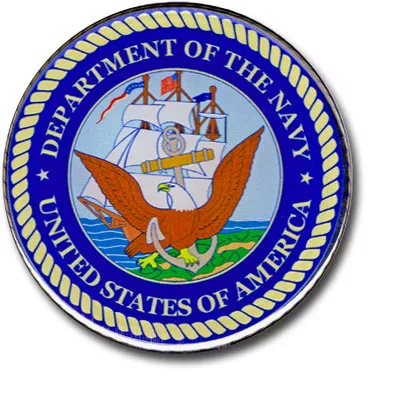 Navy  - 2.75" Circular Domed Sticker