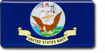 Navy Domed Sticker