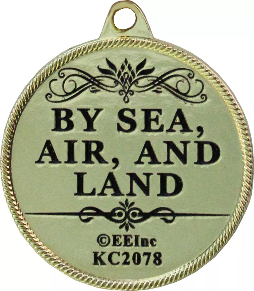 Navy Metal Keyring