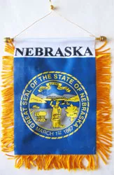 Nebraska Window Hanging Flag