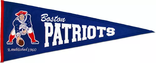New England Patriots NFL Wool Pennant (Throwback Design)