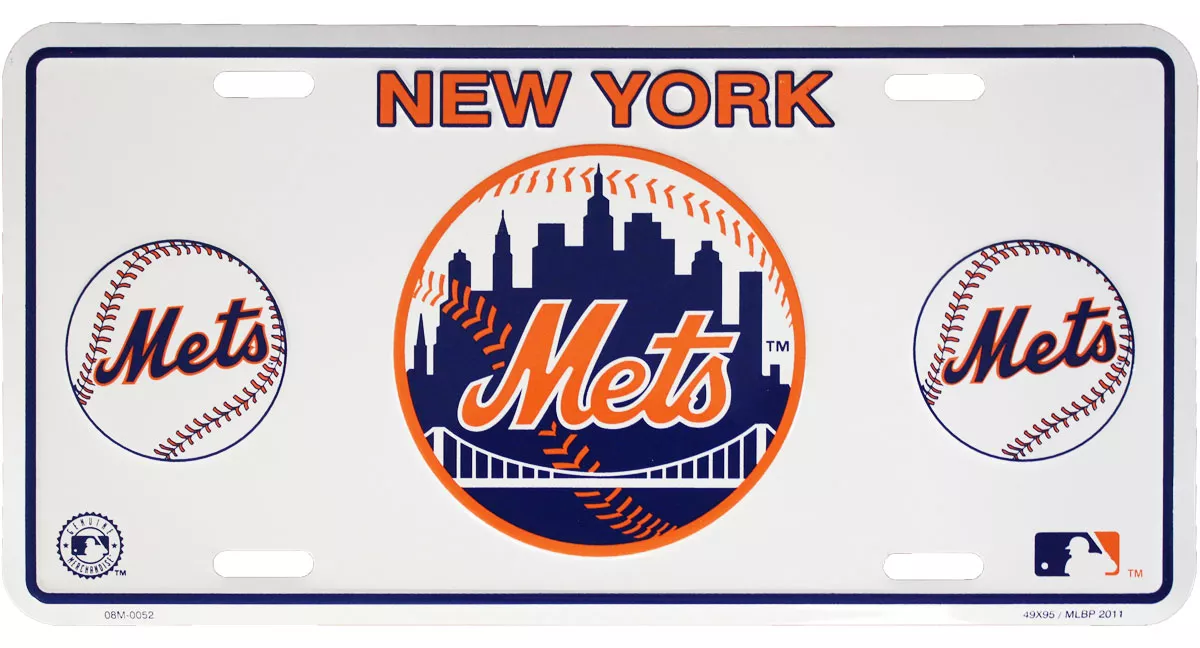 New York Mets MLB License Plate