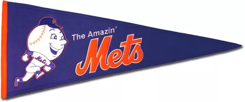 New York Mets Wool Pennant (Throwback Design)
