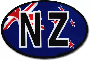 New Zealand Wavy Oval Decal