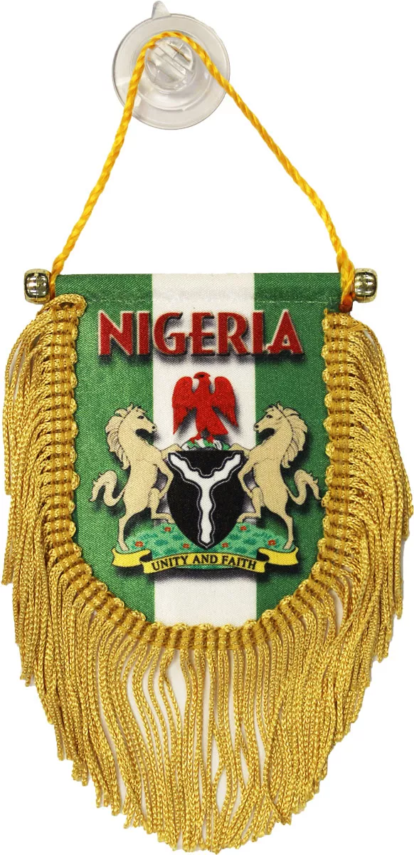 Nigeria Window Hanging Flag (Shield)