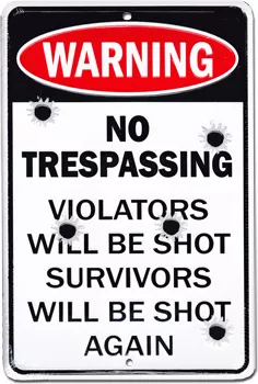No Trespassing Parking Sign
