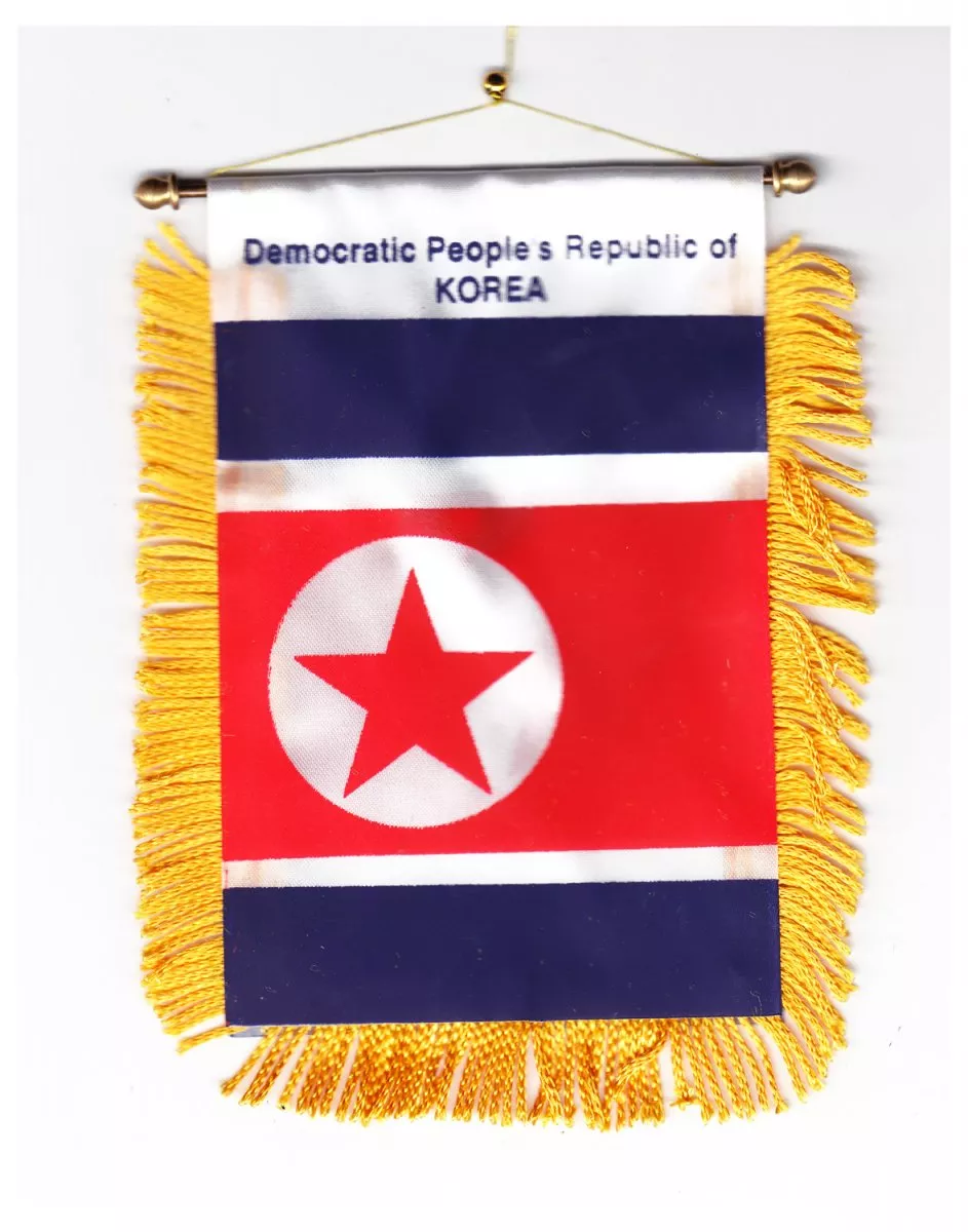 North Korea Window Hanging Flag