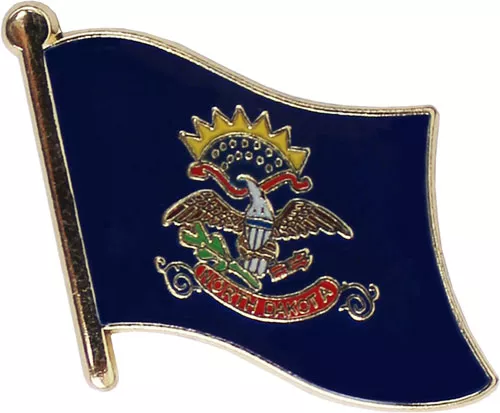 North Dakota Flag Lapel Pin
