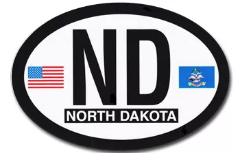 North Dakota Oval Decal