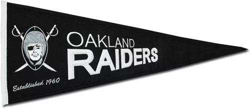 Oakland Raiders NFL Wool Pennant (Throwback Design)
