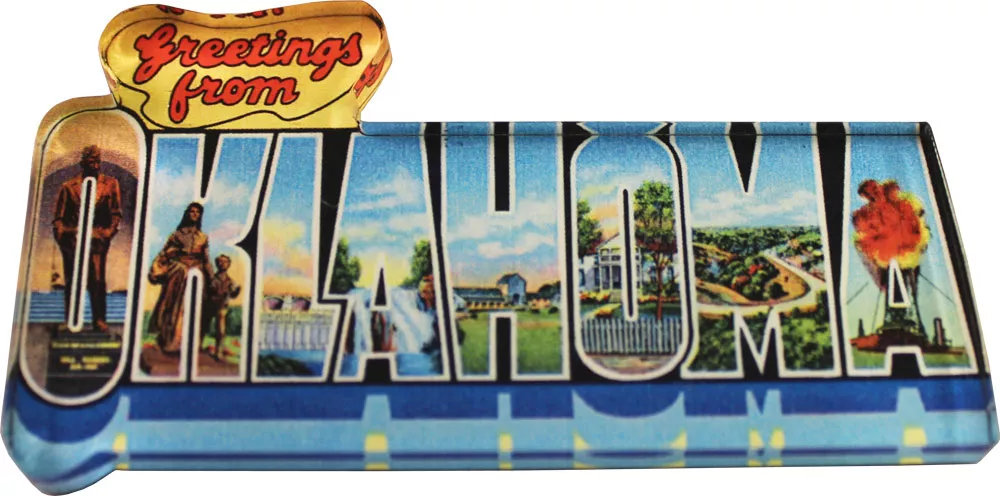 Oklahoma Acrylic Postcard Magnet