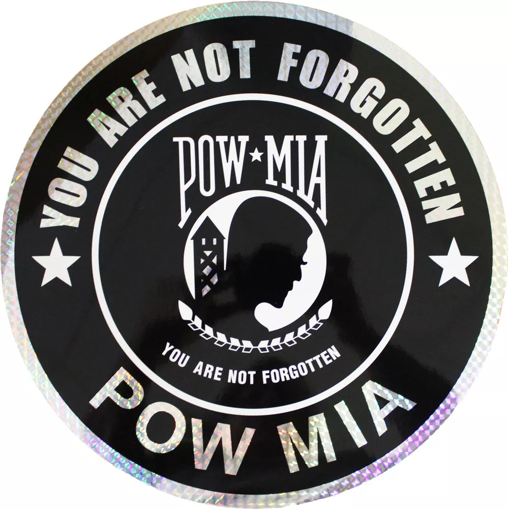 POW-MIA - 12" Reflective Decal (Circular Seal)