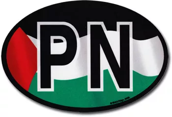 Palestine Wavy Oval Decal