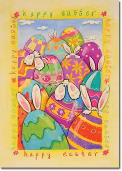 Peek-a-boo Bunny Toland Art Banner