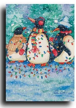 Penguin Trio Toland Art Banner